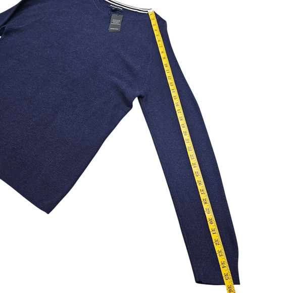 NWT Mizzen Main Sweater Mens XXL Blue Cassady Crew Neck Moisture Wicking Soft - Picture 15 of 15